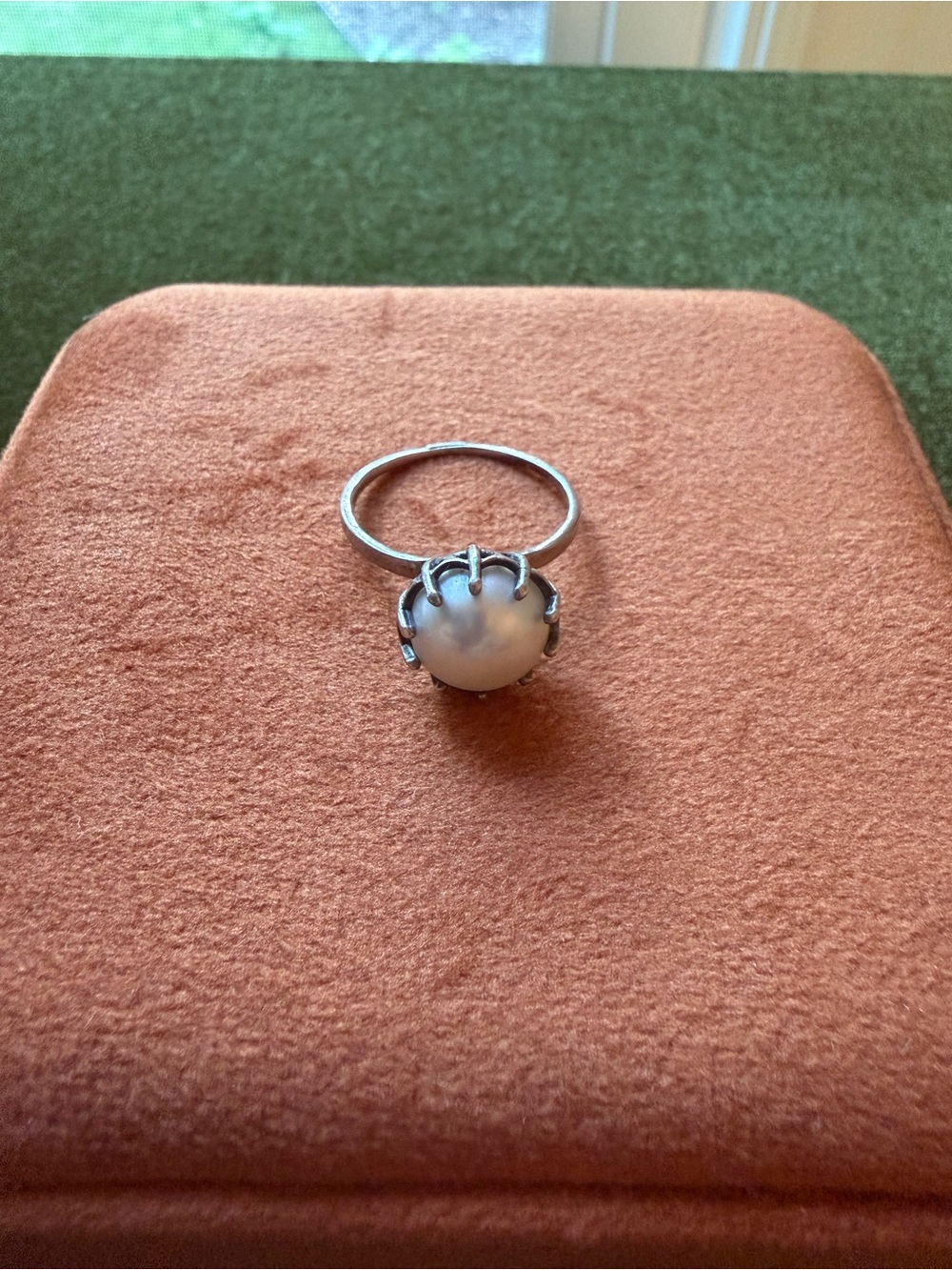 Sterling Silver Pearl Statement Ring